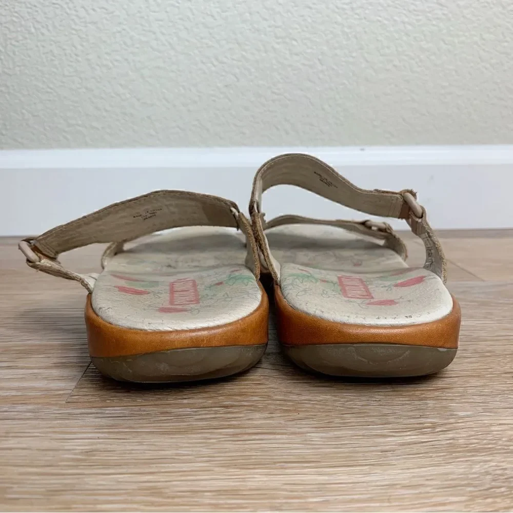 Pikolinos Women’s Brandy Slip On Slides Brown Leather, Size 7.5-8